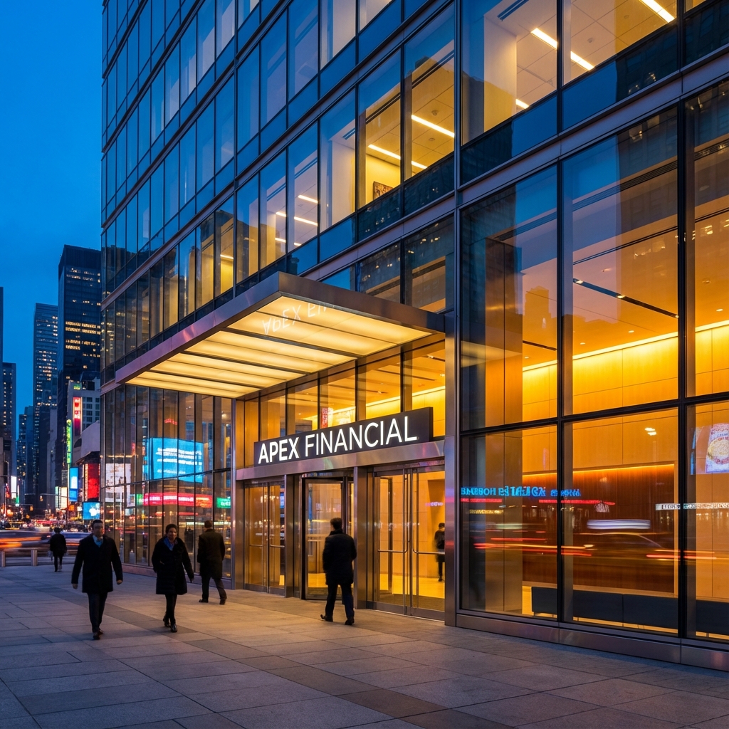 Modern bank building